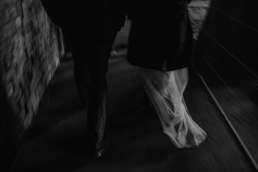 Couple walking through the National Mining Museum