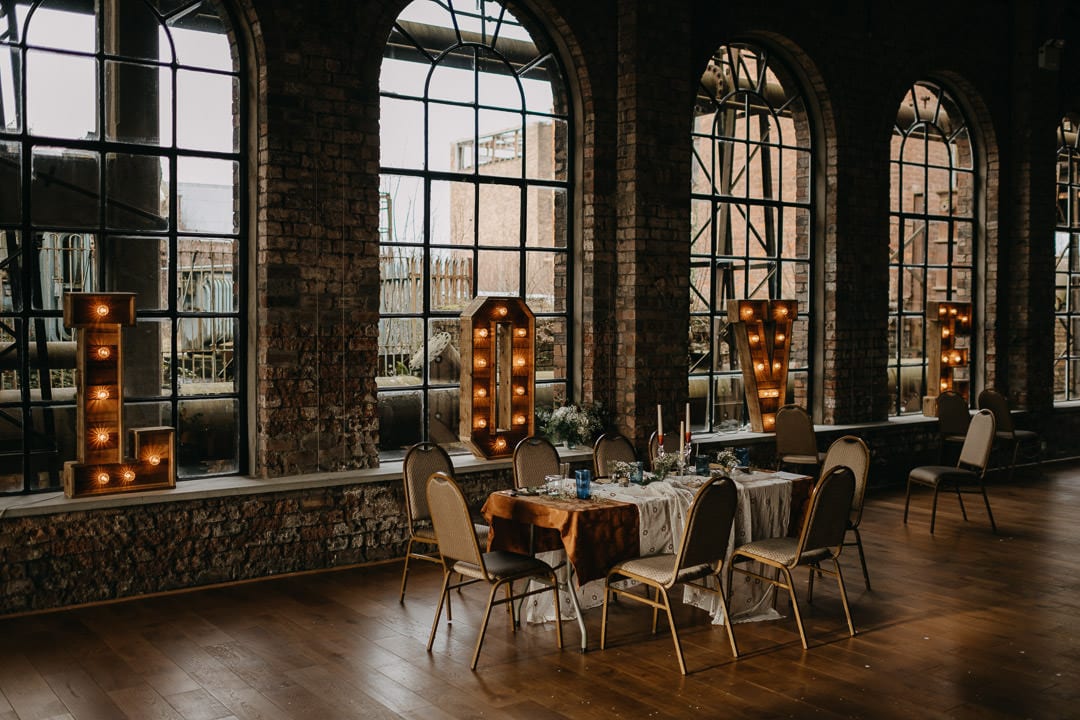 Inside the National Mining Museum in Newtongrange - scottish wedding photographer at wedding venue