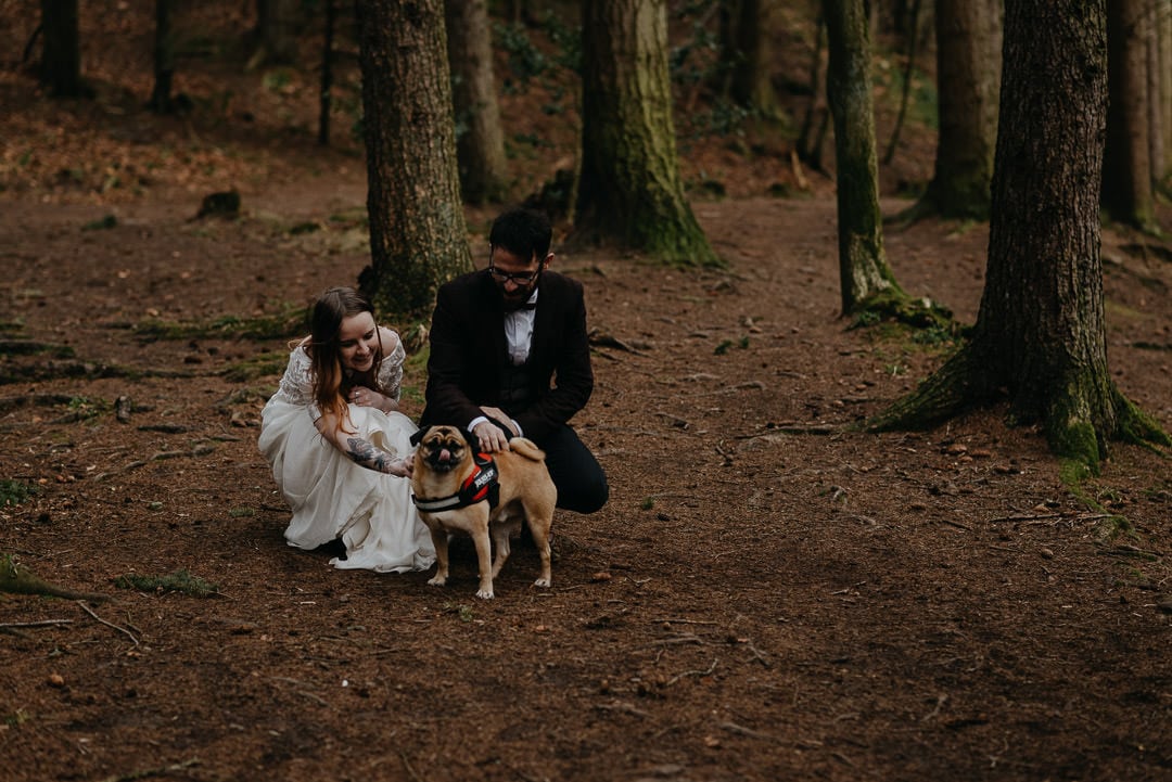 Eloping with a dog in Scotland - beautiful moment by Scottish elopement photographer