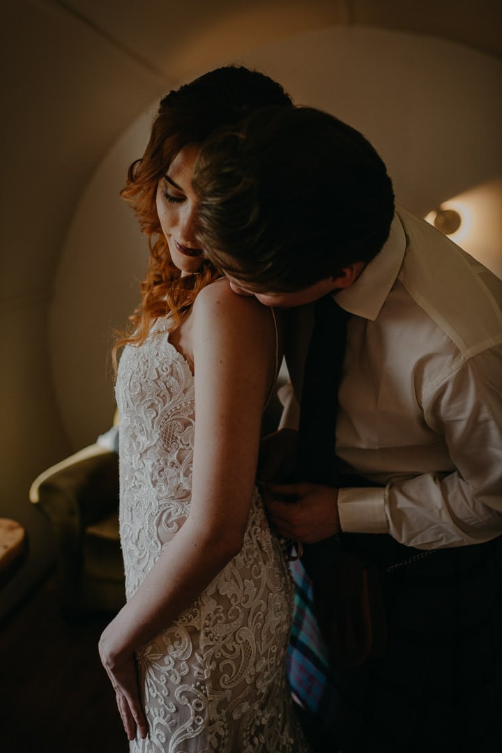Scottish elopement inspiration - getting ready in the morning