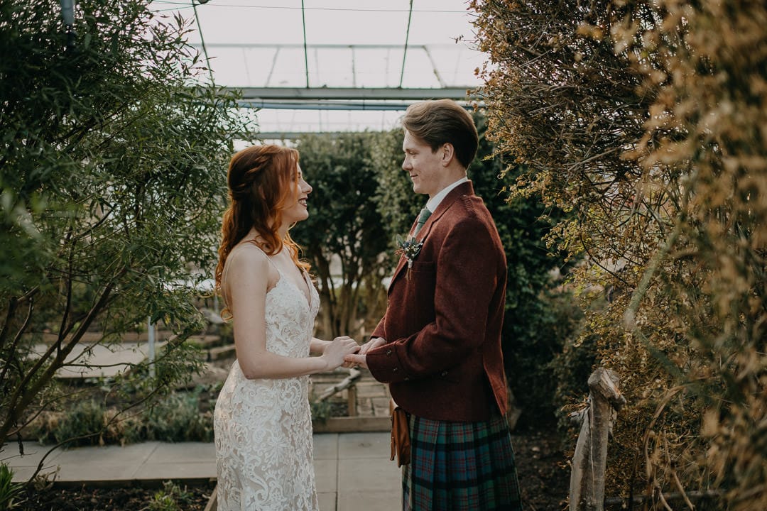 Oathing stone ceremony in a greenhouse, Scottish celtic traditions