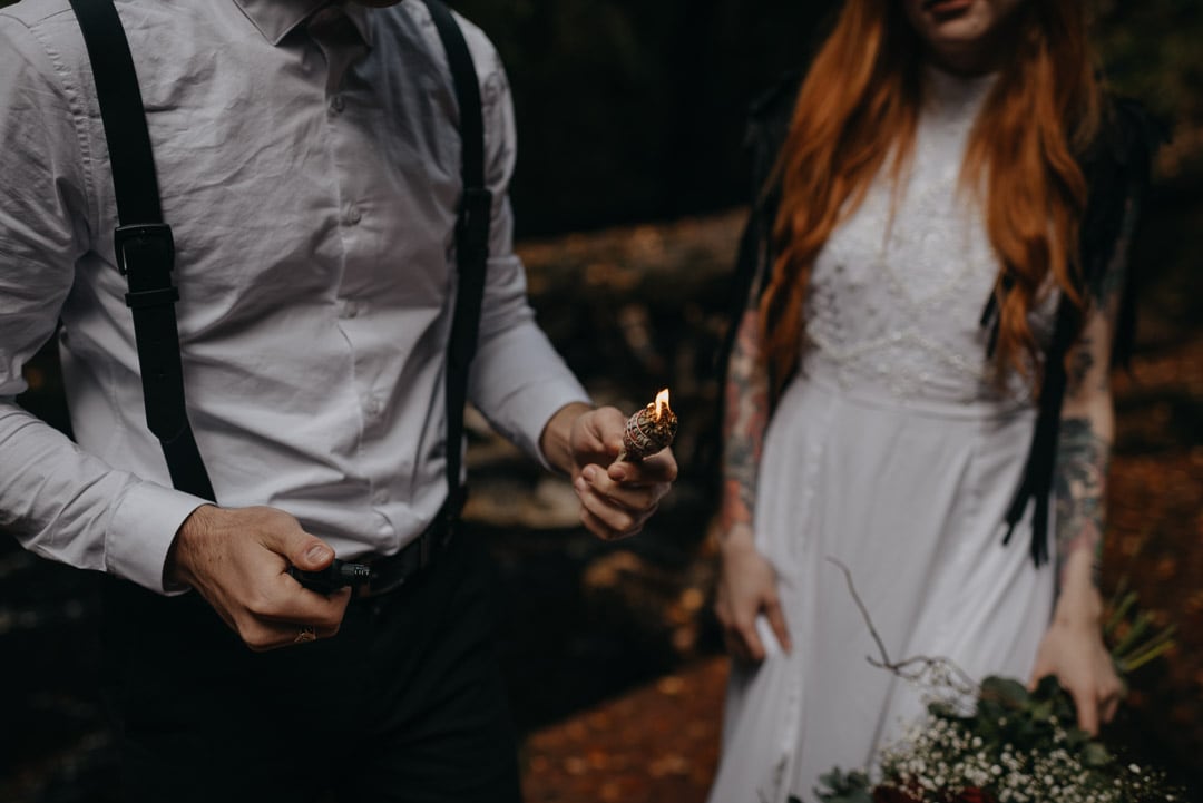 pagan elopement ceremony in scotland - sage