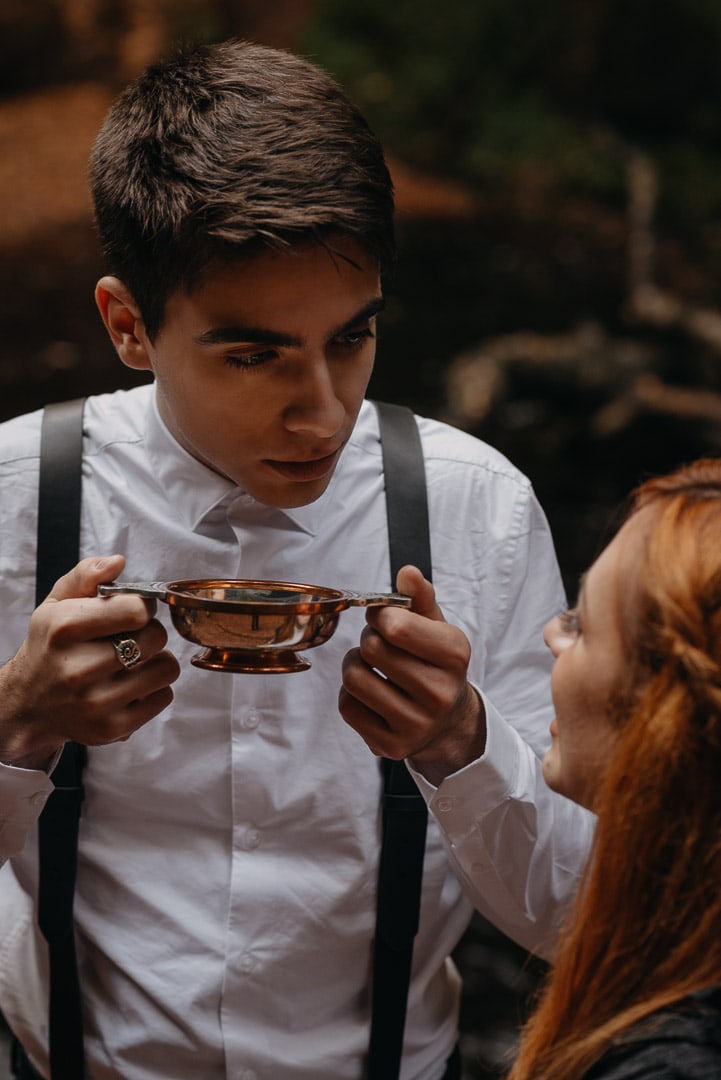 pagan elopement ceremony in scotland - celtic quaich