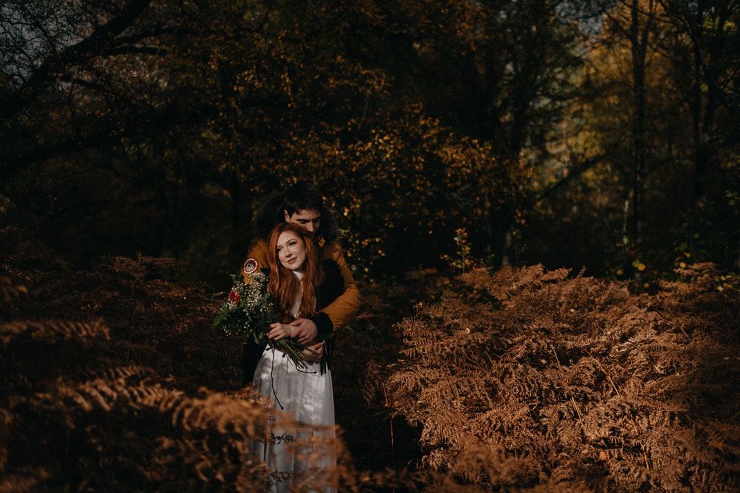 autumn elopement in finnich glen