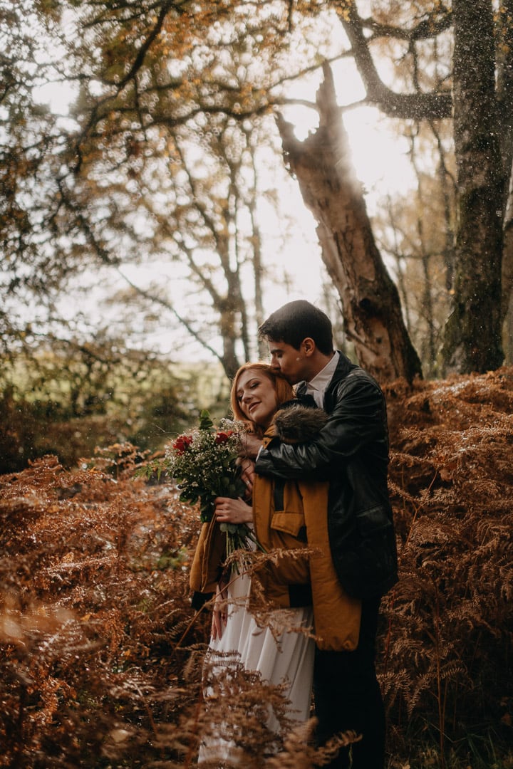 autumn elopement in finnich glen
