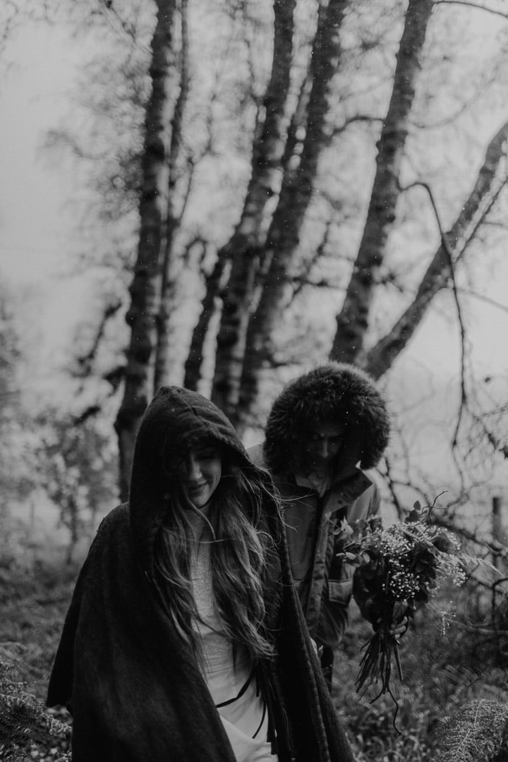 autumn elopement in finnich glen