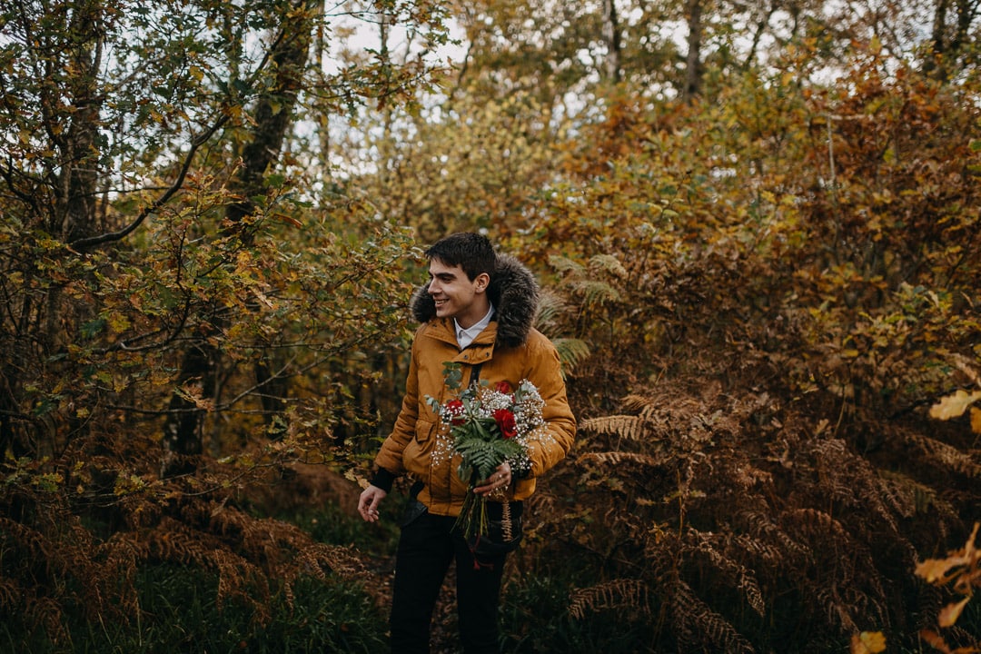 eloping in finnich glen - groom