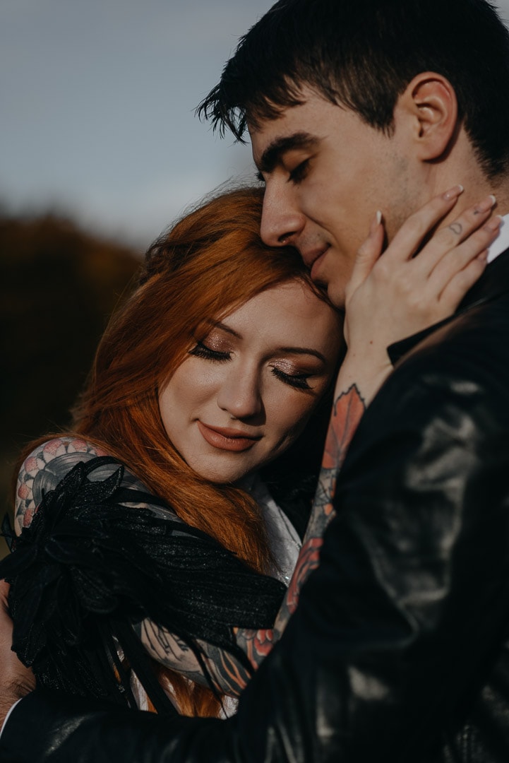 tattooed bride in Scotland elopement