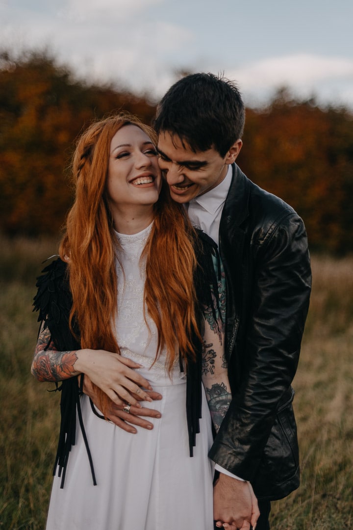 red-haired Scottish elopement bride