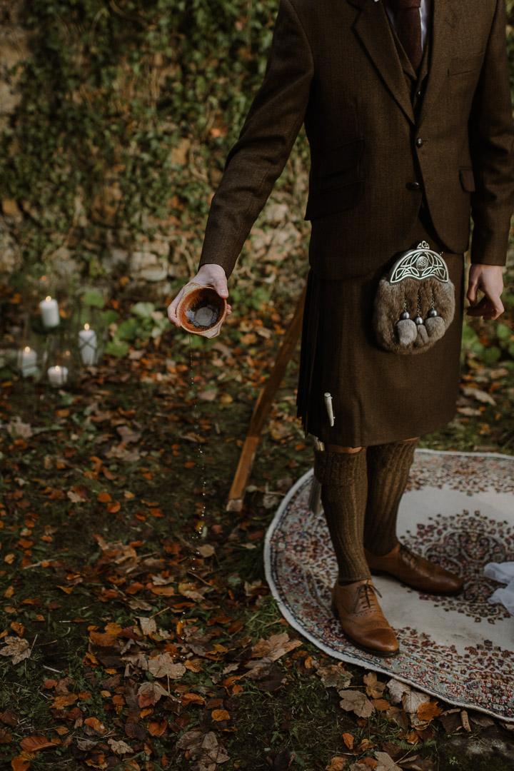 quaich ceremony - scotland camping elopement