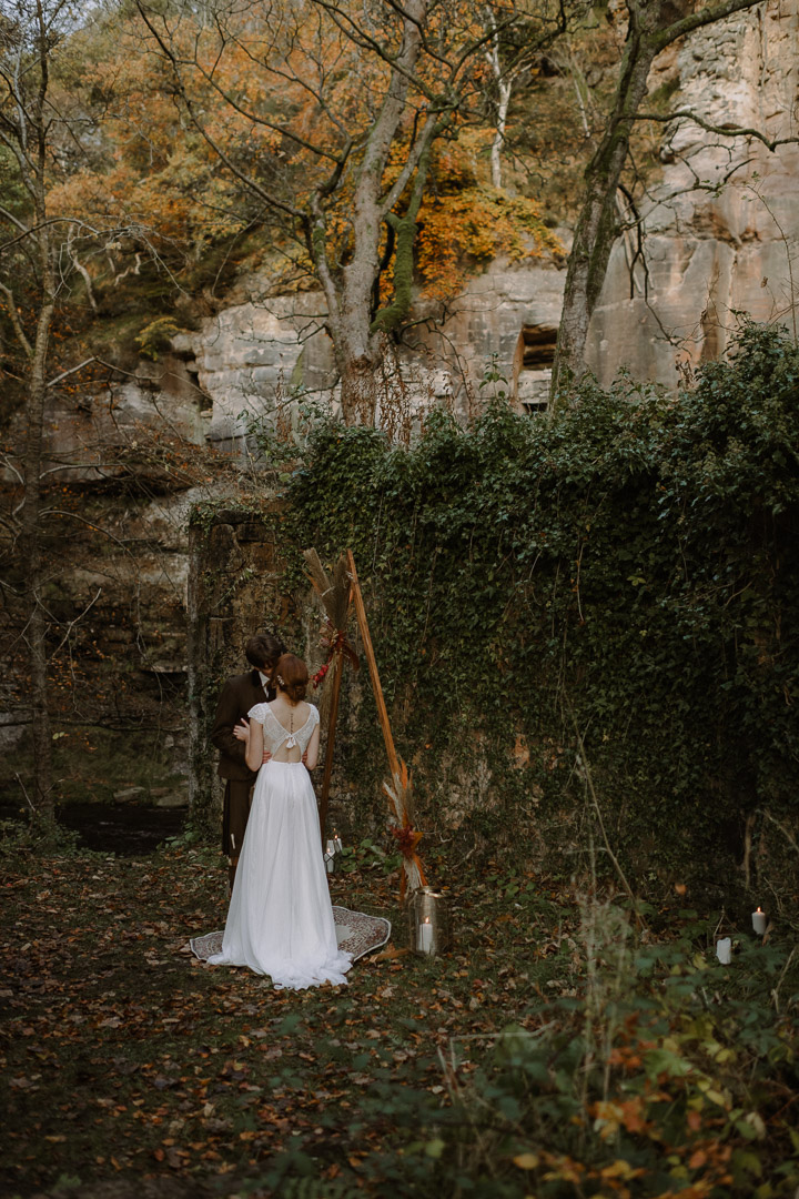 scotland camping elopement at old ruins