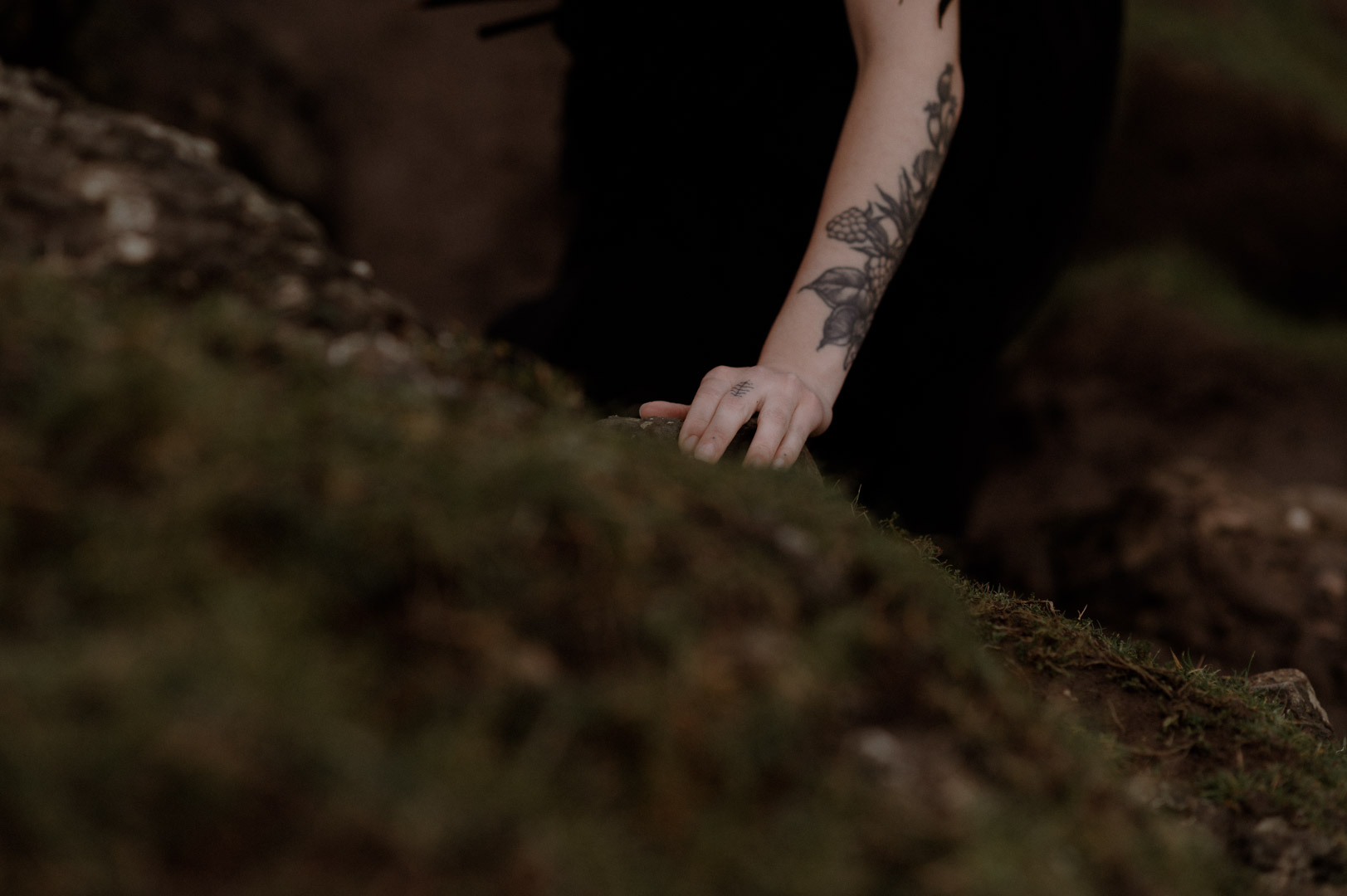 Rock climbing during Isle of Skye elopement