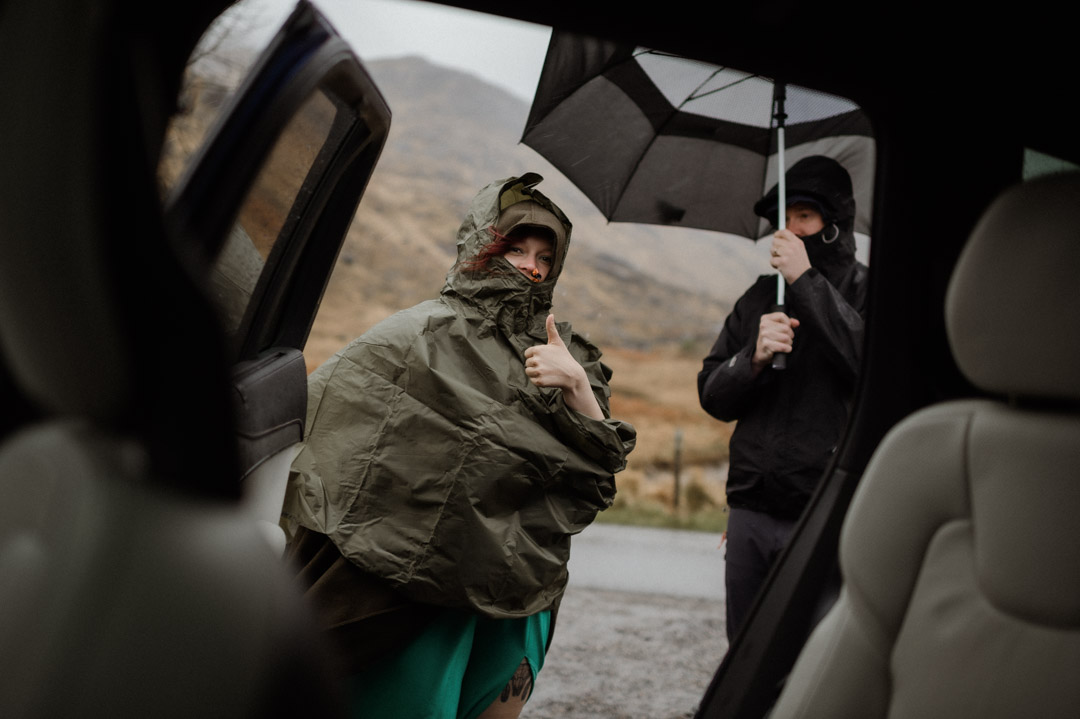 Wet elopement on Isle of Mull