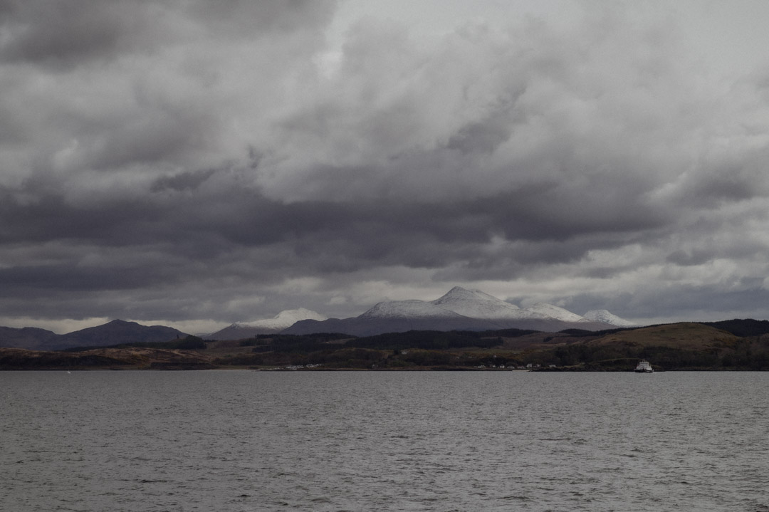 Isle of Mull mountains from the sea